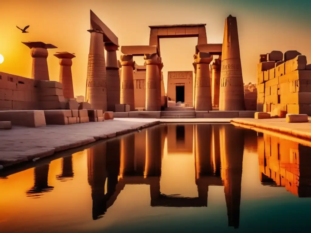 La majestuosidad del Templo de Karnak en Luxor, Egipto, al atardecer