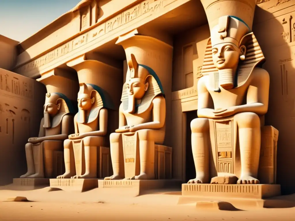 La majestuosidad del Templo de Seti I en Abydos, Egipto, se revela en esta imagen de 8k ultradetallada
