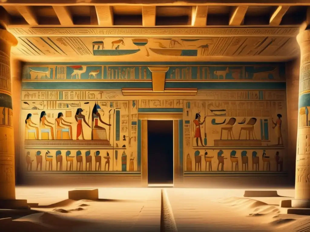 La majestuosidad del Templo de Seti I en Abydos, con sus intrincados detalles y la antigua arquitectura egipcia
