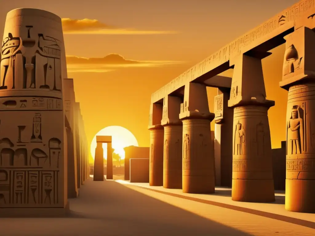 El majestuoso Templo de Karnak al atardecer, reflejo de la dedicación del Restaurador de Templos en Egipto