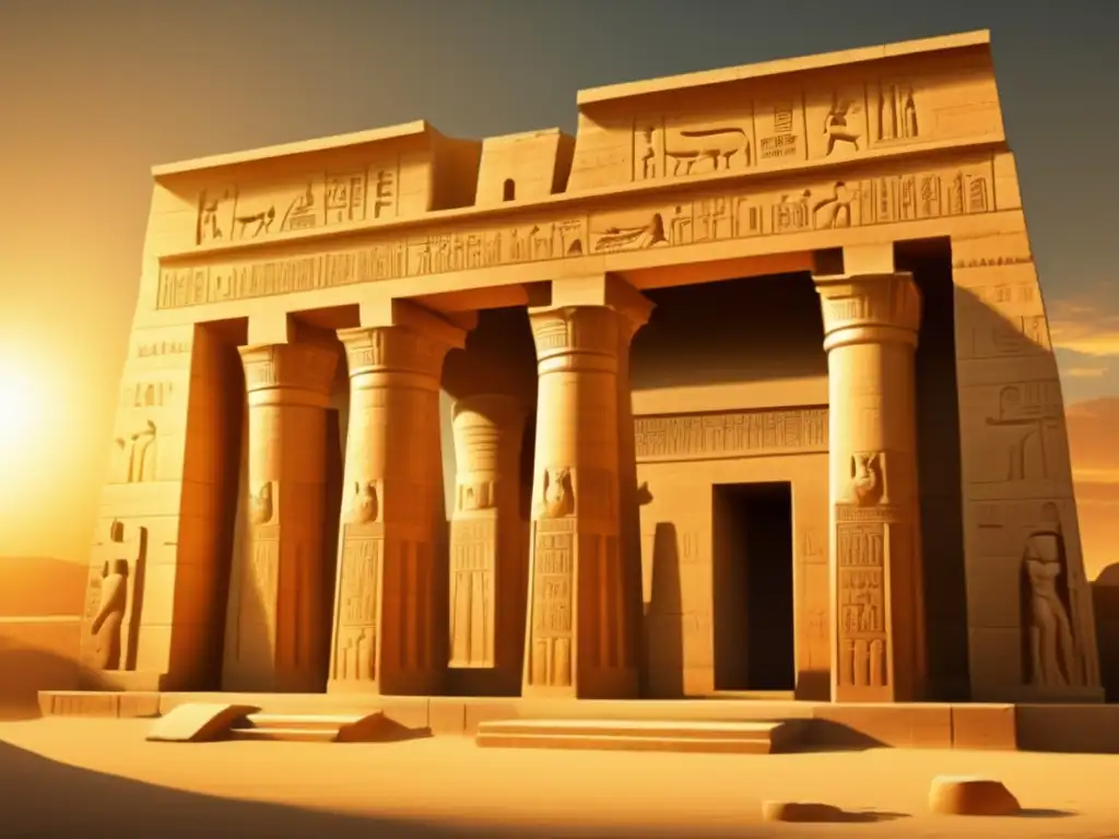El majestuoso Templo de Dendera, dedicado a la diosa Hathor, deslumbra con sus intrincados grabados y jeroglíficos