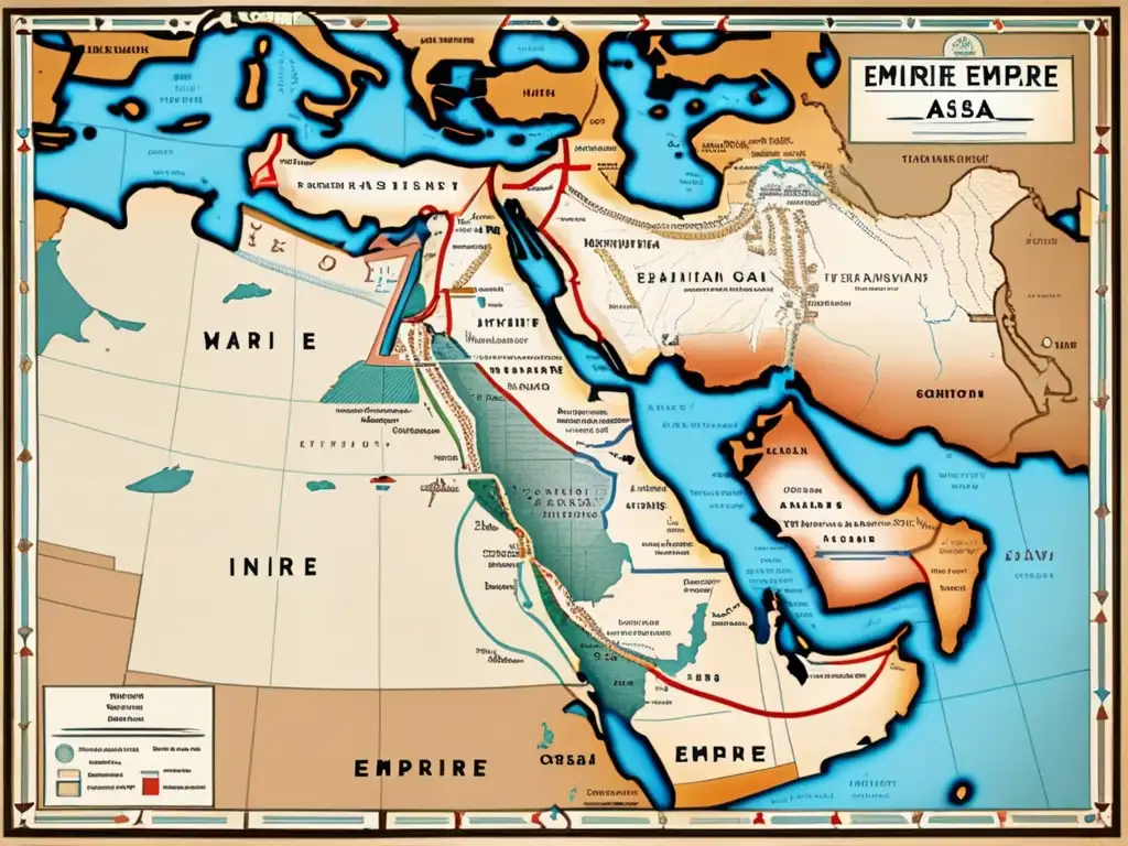 Un mapa detallado del control territorial del Imperio Egipcio en Asia