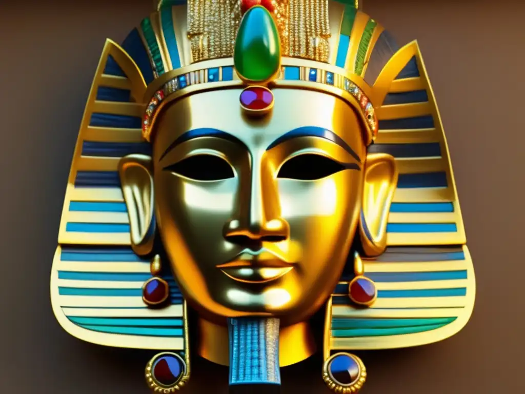 La máscara funeraria de Tutankamón: una obra maestra de oro y gemas