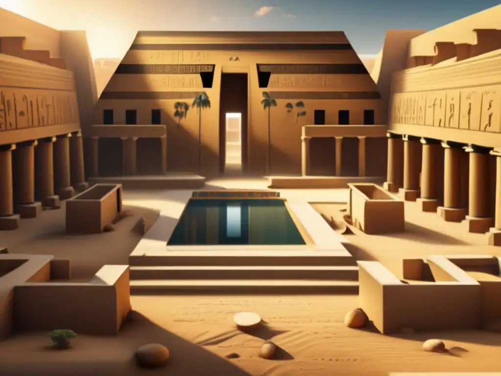 Un matemático antiguo resuelve problemas matemáticos en el Egipto Antiguo
