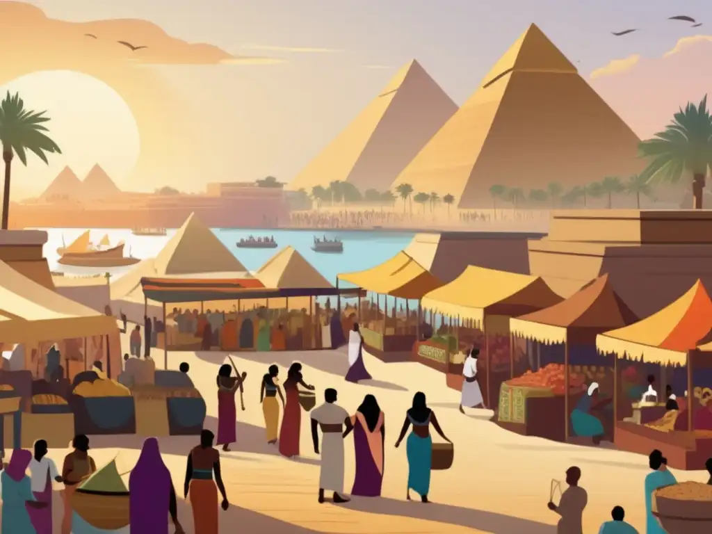 Un mercado antiguo en Egipto muestra la autenticidad de la civilización egipcia