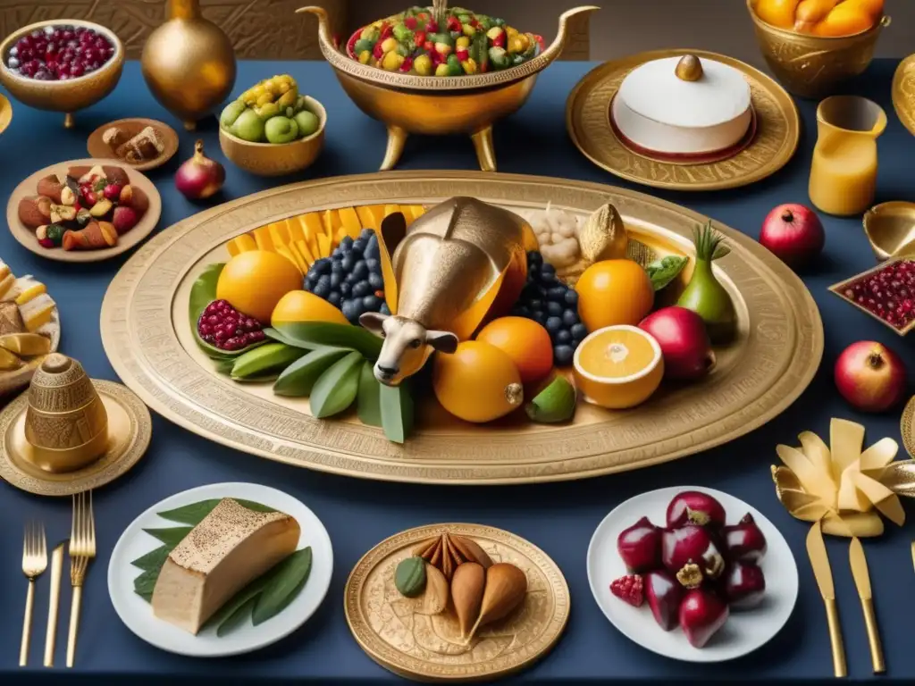 Una mesa de banquete en el antiguo Egipto, llena de significados ocultos en la comida