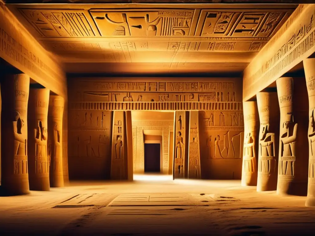 Explorando el misterio del Culto a Osiris en Abydos: intrincadas carvings y colores envejecidos en el Templo de Seti I