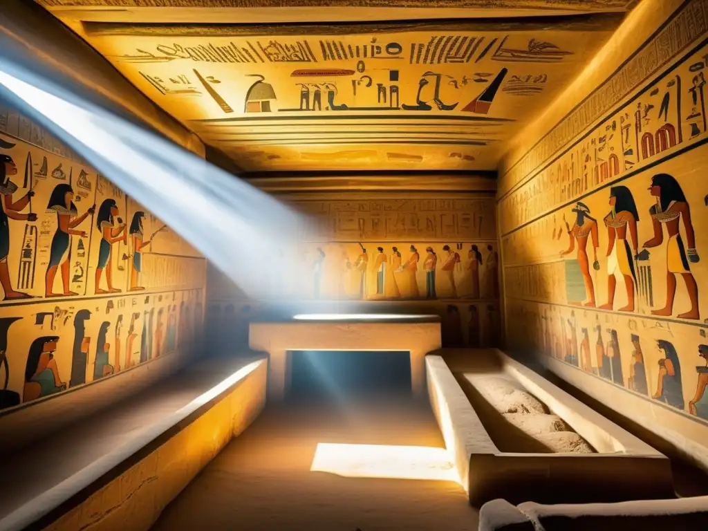 El misterio y la grandiosidad del Valle de los Reyes Ramsés II, capturados en una imagen vintage con detalles exquisitos de su tumba
