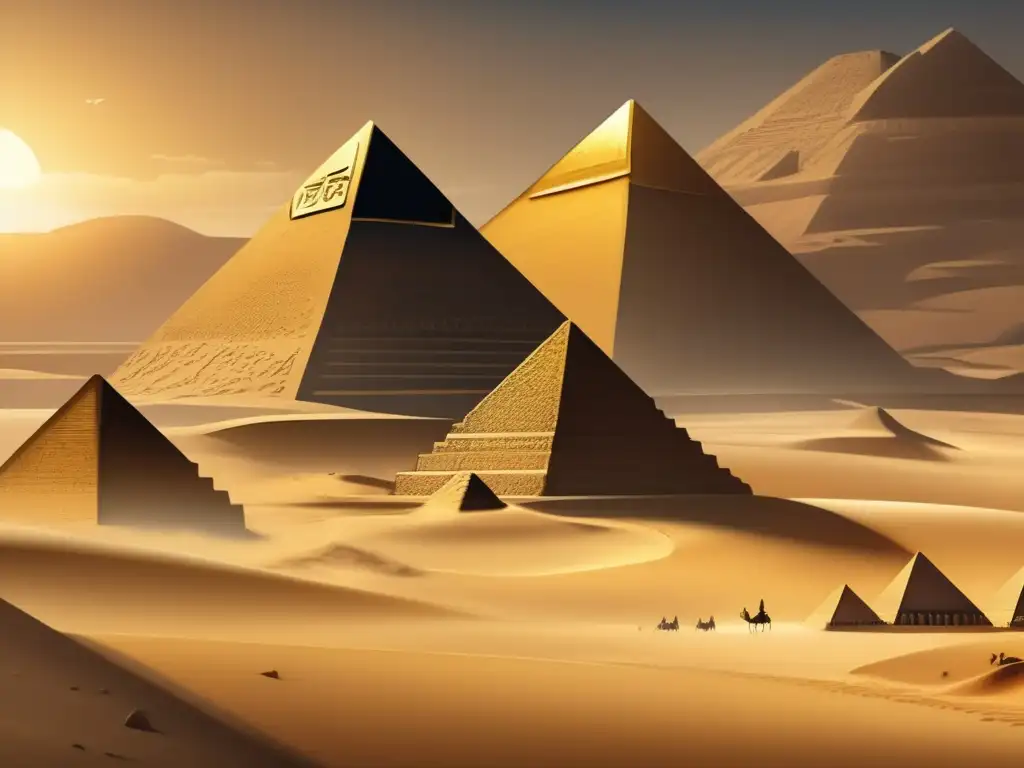 Misterio y majestuosidad en la XVIII Dinastía: Una ilustración vintage que muestra el legado de Tutankamón