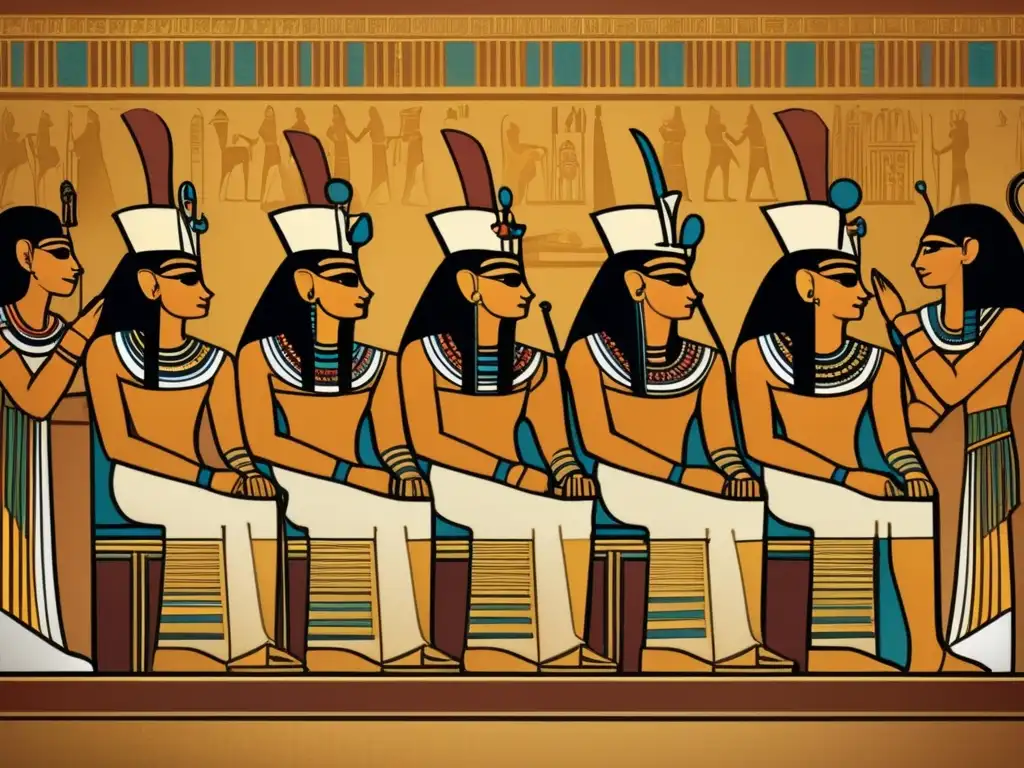 Misterio y poder de los Faraones Menores del Antiguo Egipto capturados en una imagen vintage llena de intriga y sabiduría