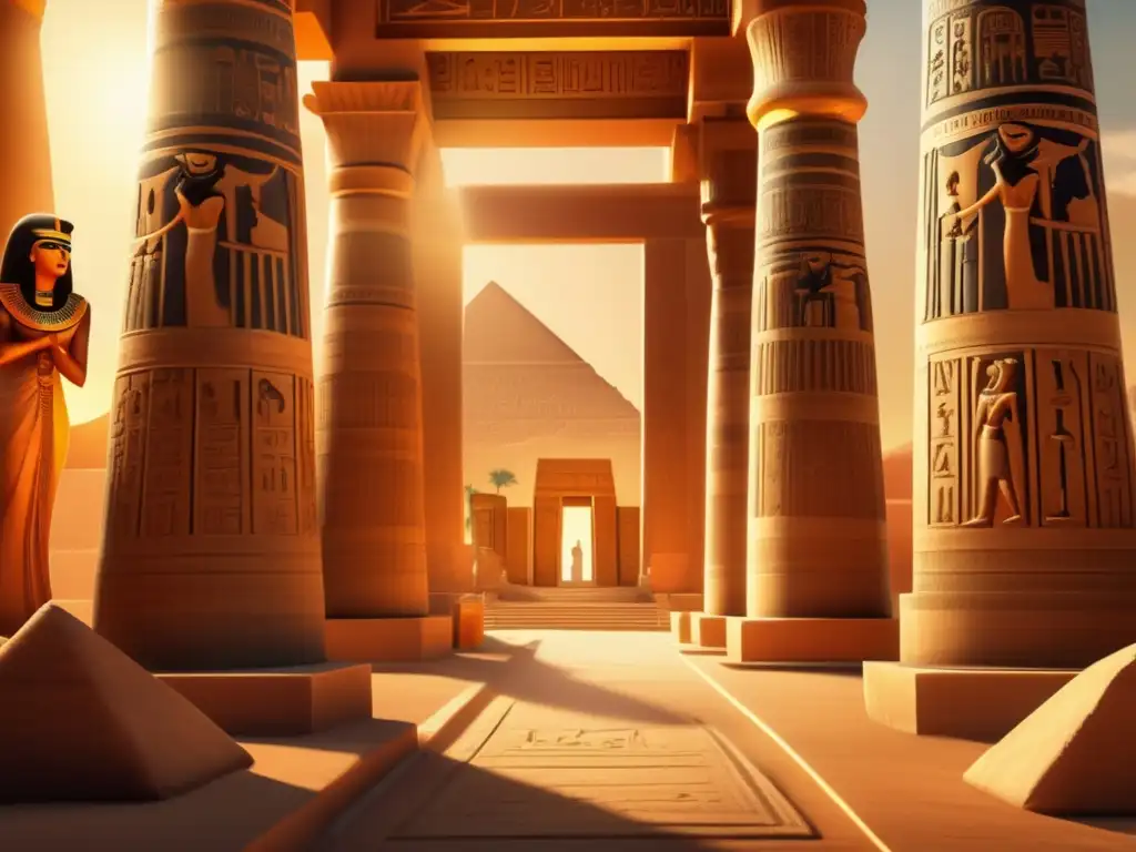 Misterios y Culto de Isis en un templo antiguo de Egipto