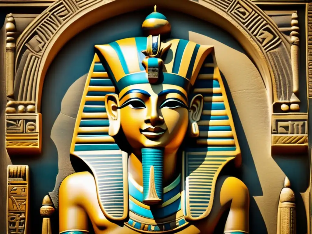 Misterios del faraón arquitecto Amenemhat III: un relieve de piedra tallada meticulosamente captura su majestuosidad y enigma