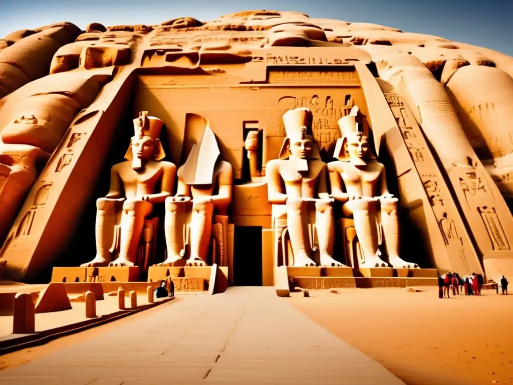 Misterios del Templo de Ramsés II en Abu Simbel: una fotografía vintage captura la grandiosidad de la antigua obra maestra arquitectónica