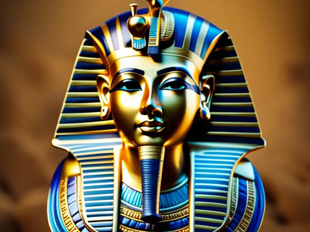 Descubre los misterios del tesoro de Tutankamón a través de esta imagen fascinante del icónico rostro mortuorio en 8k
