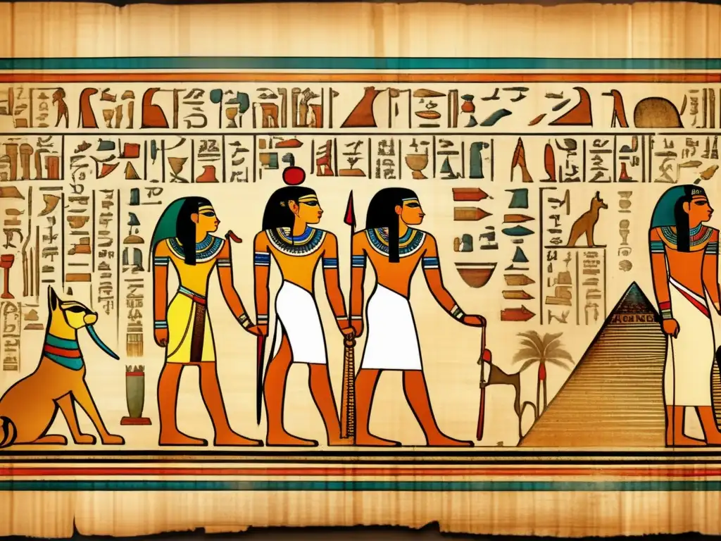 Una misteriosa reconstrucción de la lengua egipcia antigua en un papiro desgastado, revelando su belleza y complejidad