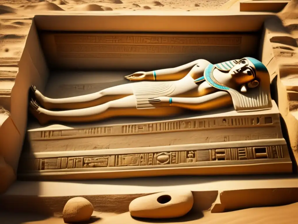 Misteriosa tumba egipcia adornada con hieroglíficos