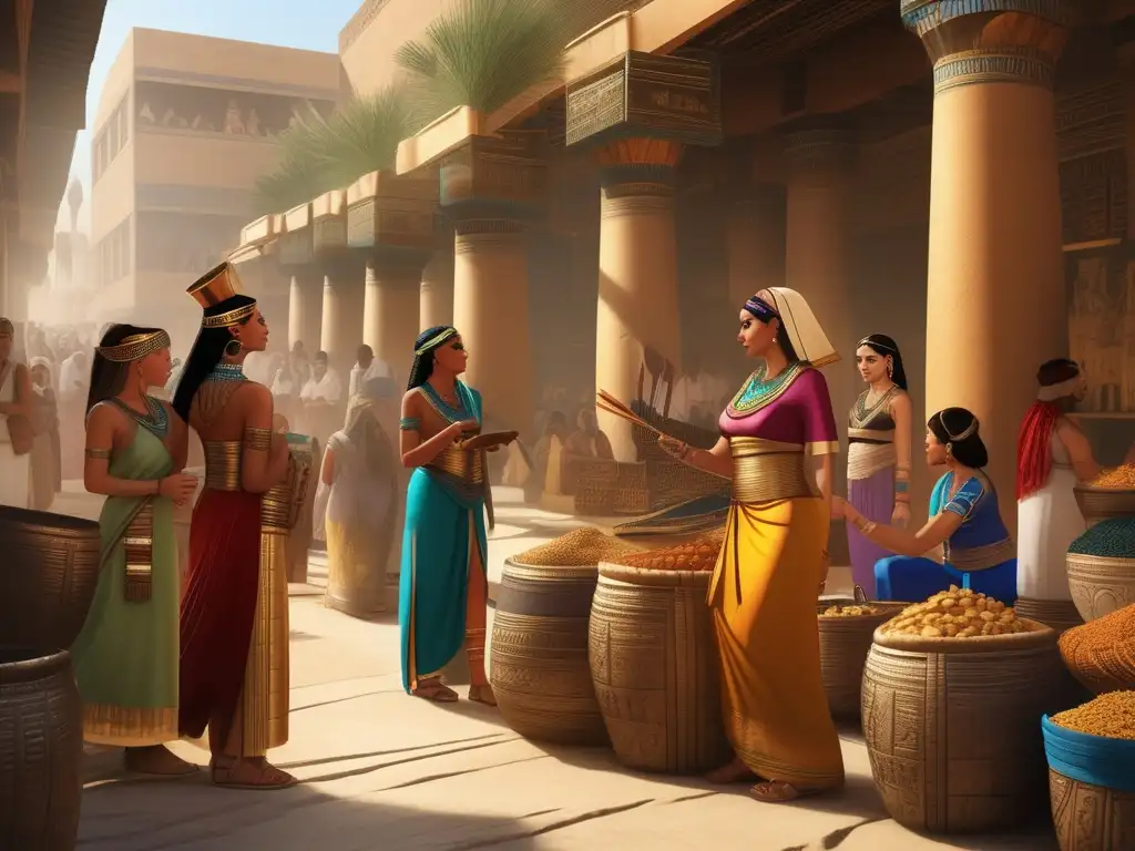 Mujeres en atuendo egipcio antiguo exhiben influencia y autonomía en Imperio Medio