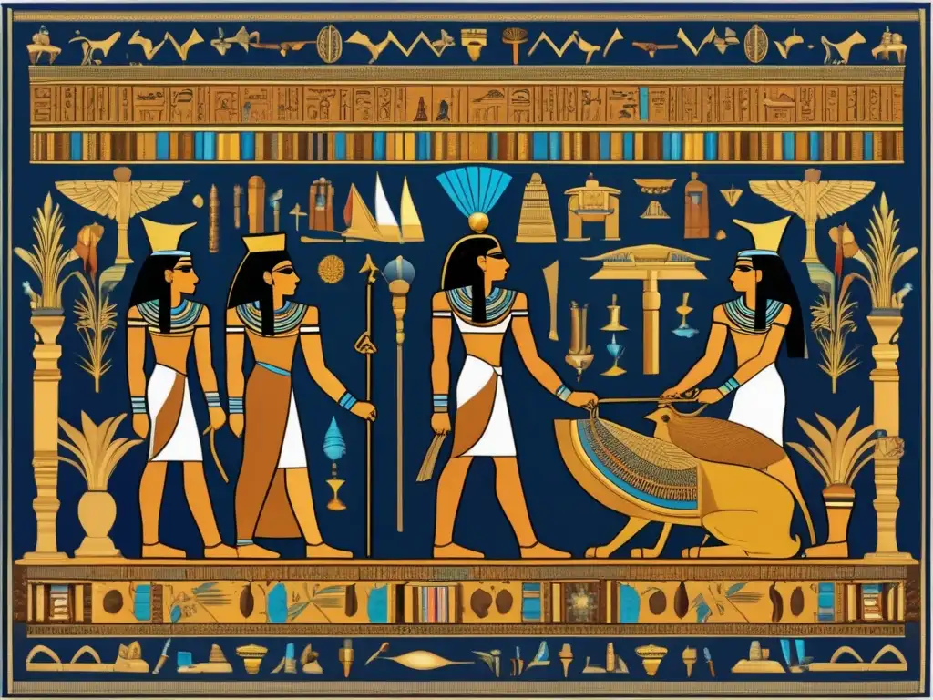 Una obra maestra del arte textil en la civilización egipcia cobra vida a través de esta imagen detallada en ultradefinición 8k