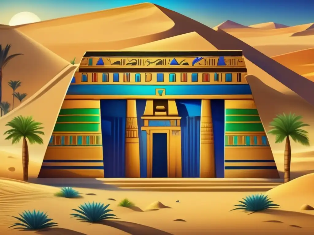Obra maestra de la restauración de pigmentos antiguos en Egipto: una pintura de tumba egipcia con vibrantes colores y paisajes fascinantes