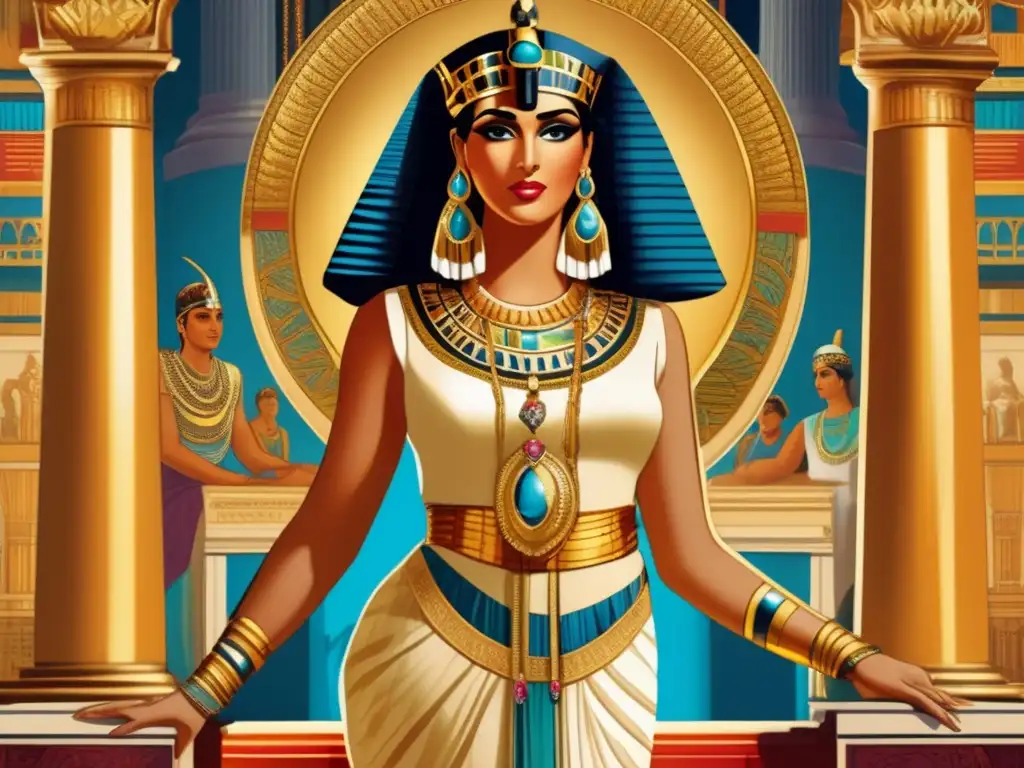 Cleopatra, la icónica reina de Egipto, cautiva a Roma en un opulento escenario mediterráneo, envuelta en un romance histórico y poderoso
