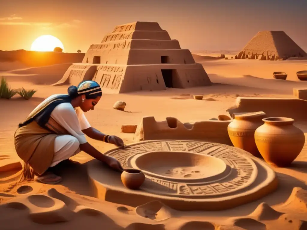 Descubre los orígenes y esplendor de Naqada en esta imagen vintage de la antigua civilización egipcia