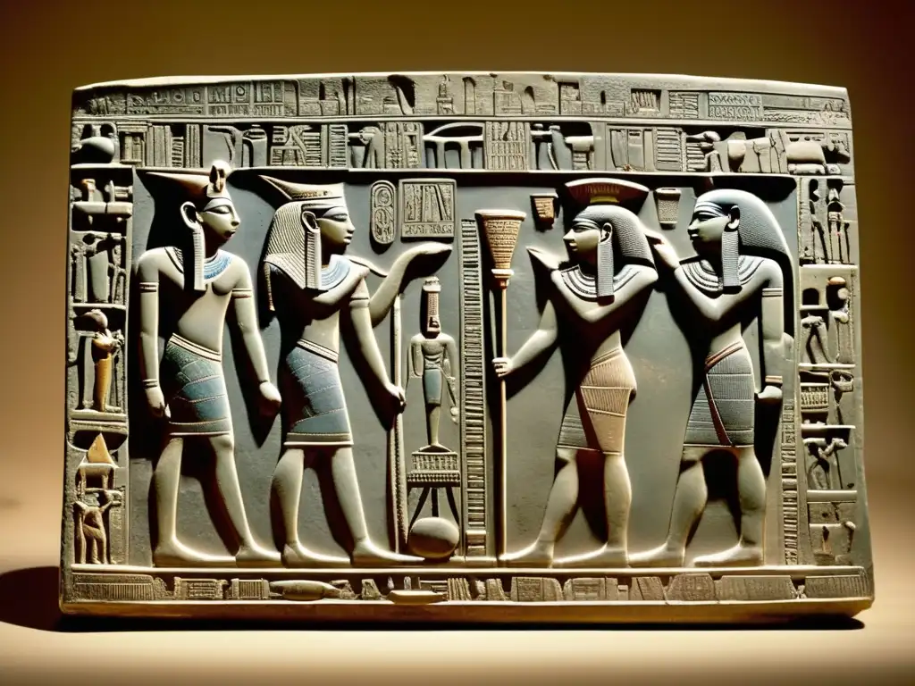 La paleta de Narmer revela el significado de los símbolos egipcios en una imagen vintage llena de historia y misterio
