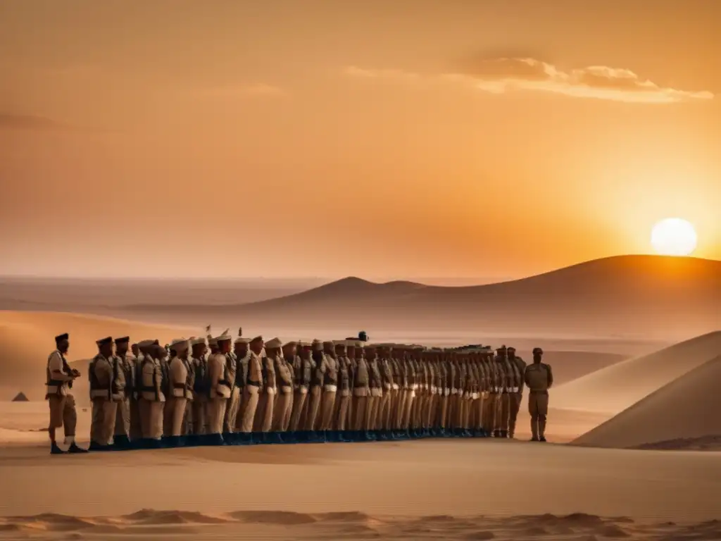 Panorama del desierto egipcio al atardecer
