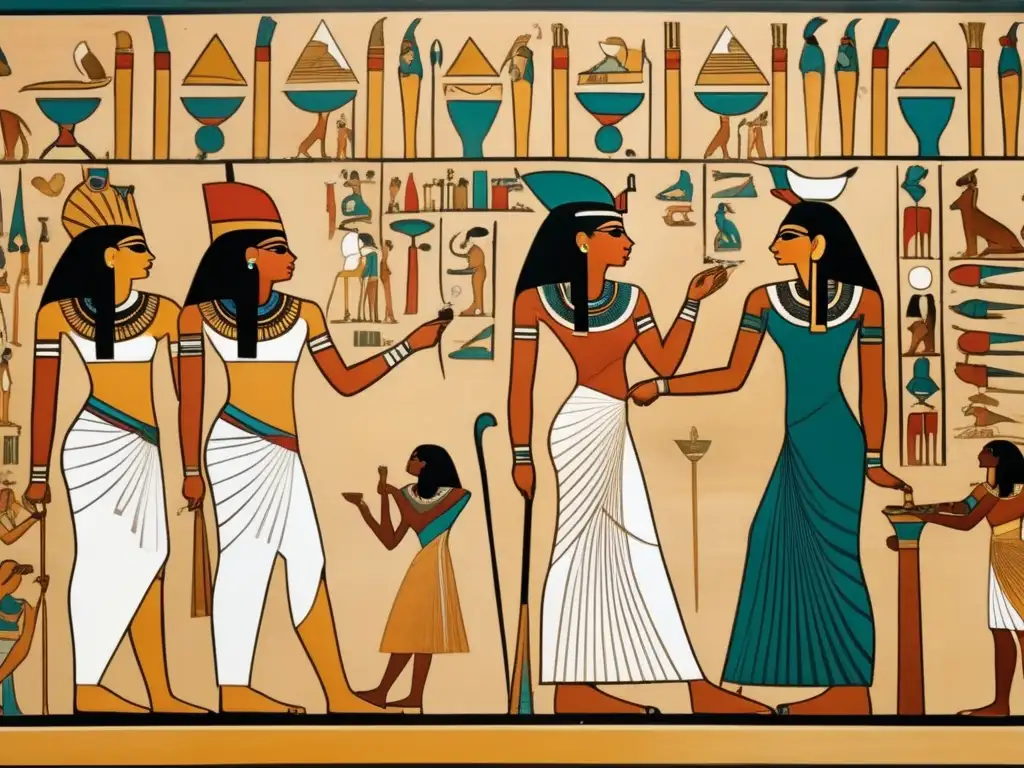Una pintura antigua egipcia representa mujeres desafiando los roles de género en Egipto