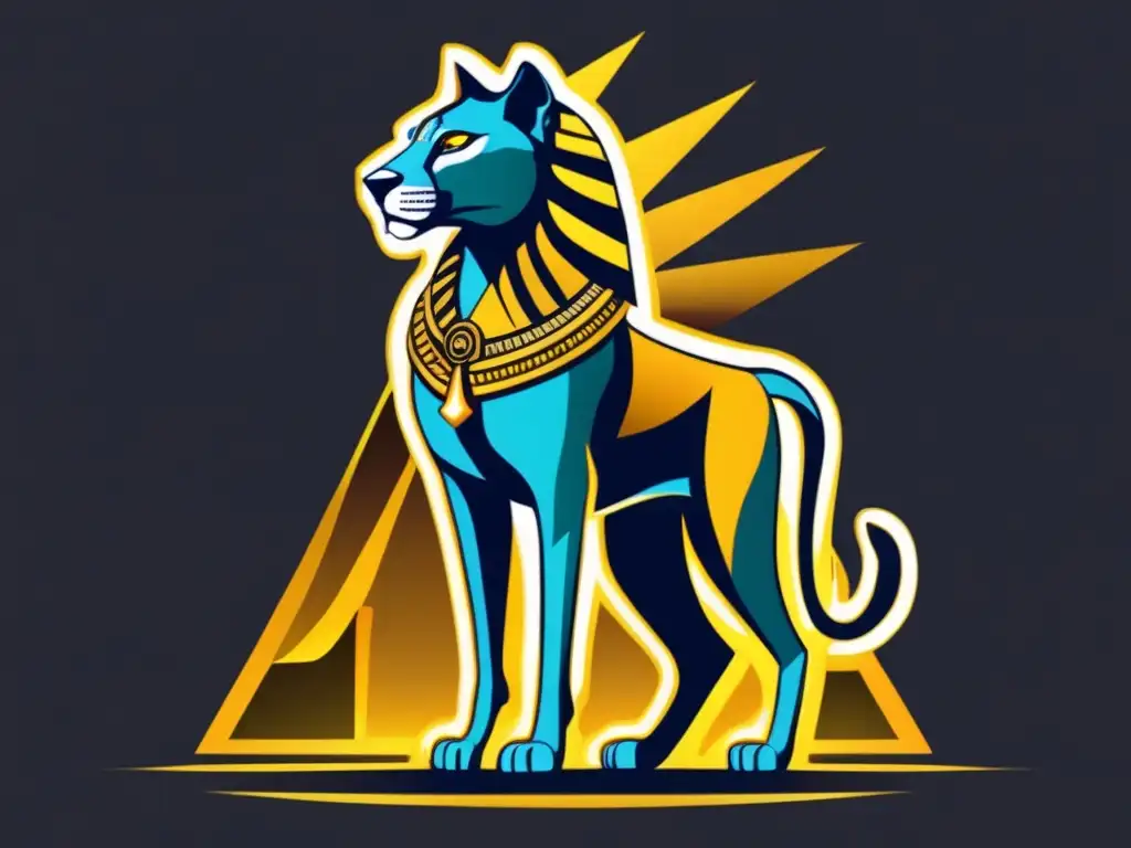 La poderosa Sekhmet, diosa egipcia, se alza majestuosa en forma de leona