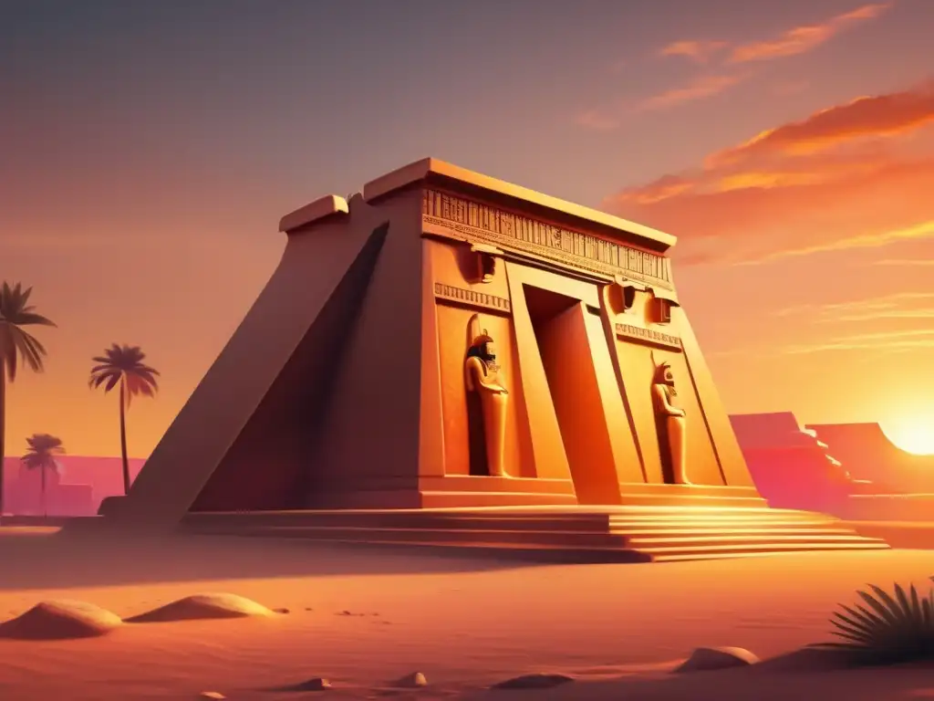 El Primer Periodo Intermedio del Antiguo Egipto cobra vida en esta imagen detallada de un templo egipcio antiguo