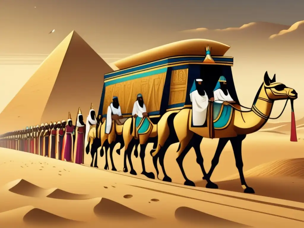 Una procesión majestuosa de ritos funerarios en el Antiguo Egipto