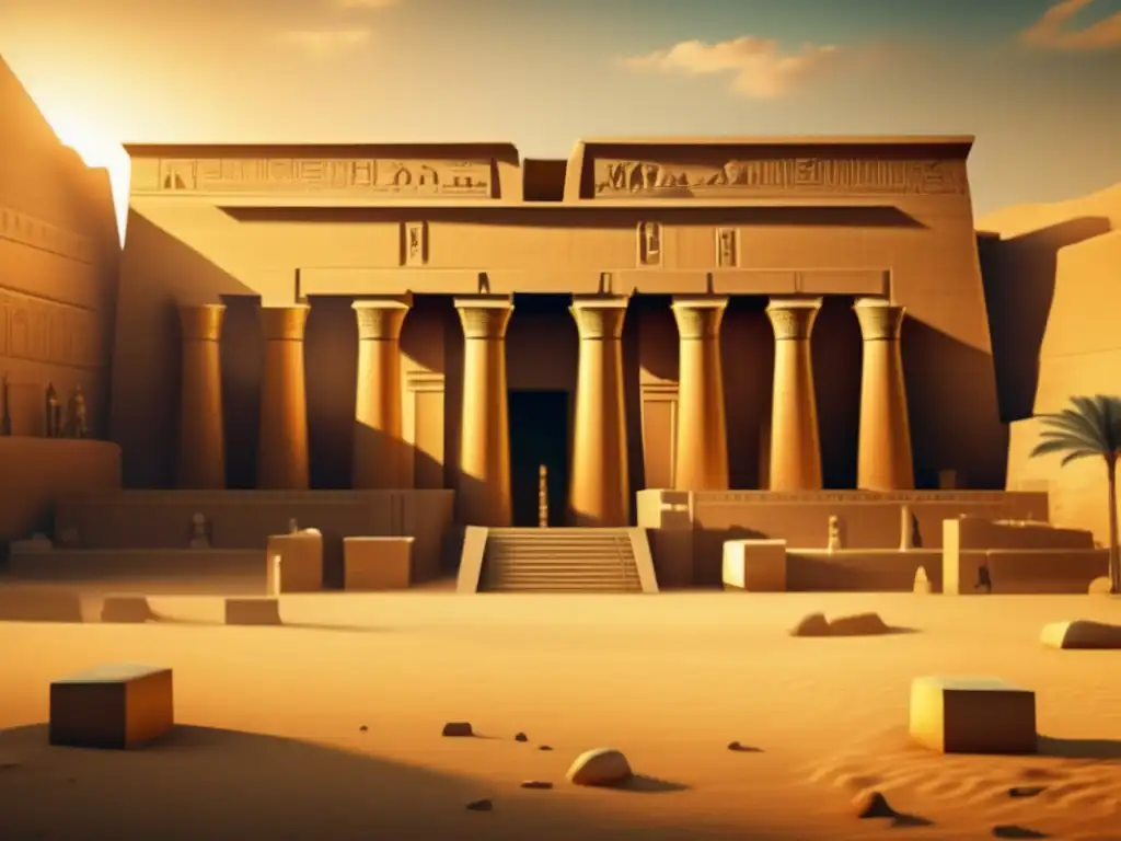 Una reconstrucción virtual cautivadora de un antiguo sitio arqueológico egipcio