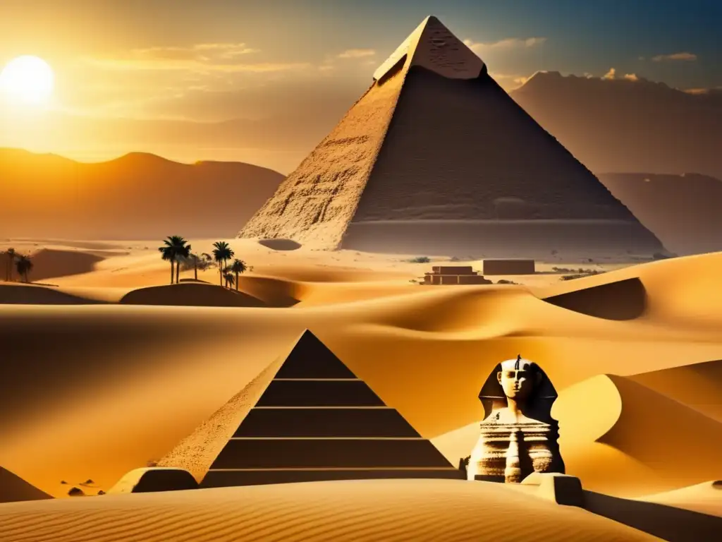 Representaciones modernas de la civilización egipcia: Una imagen vintage que muestra la grandeza y misterio de Egipto