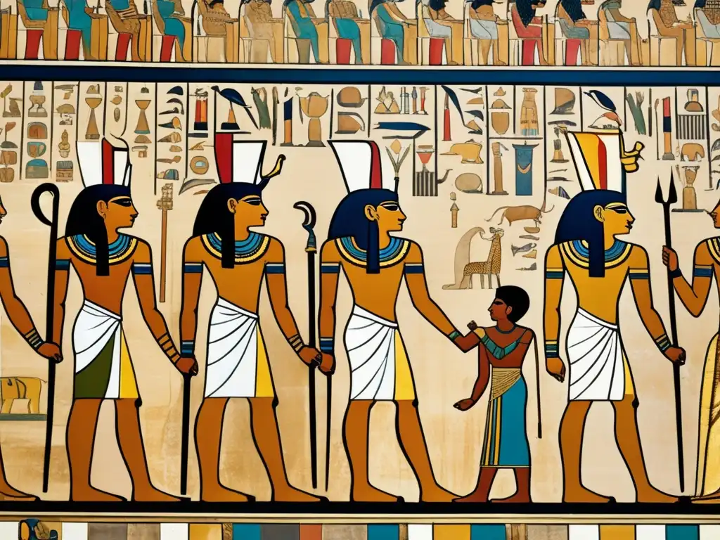 La respuesta egipcia a la crisis del primer periodo intermedio, plasmada en un mural antiguo de Egipto