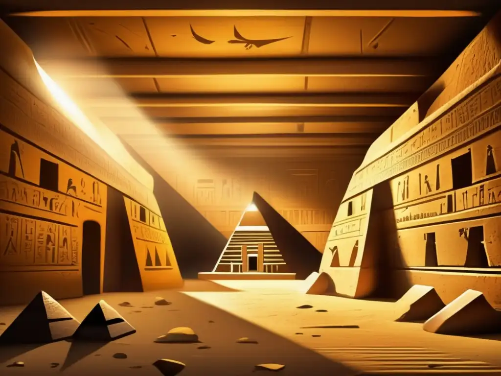 Descubre los secretos ocultos de las pirámides de Egipto en esta imagen vintage que evoca la atmósfera de misterio y maravilla