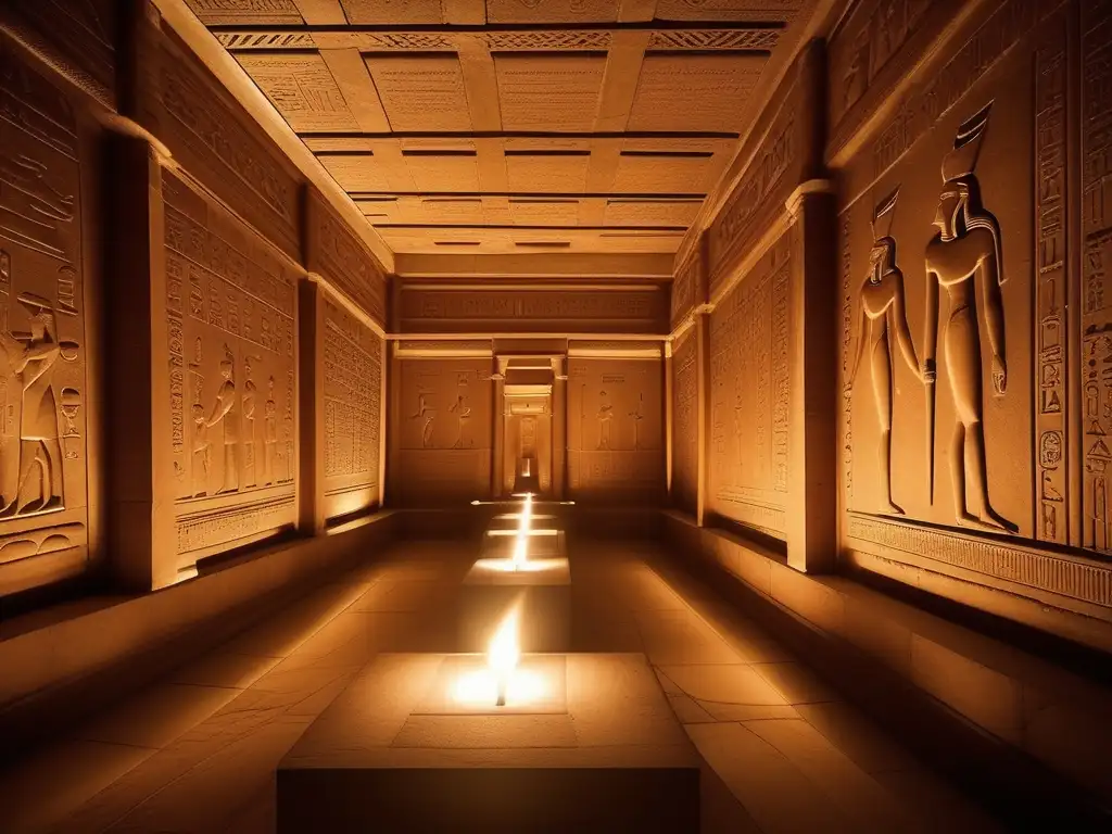 Explora los secretos de la tumba de la reina faraón Hatshepsut, con intrincadas carvings y jeroglíficos que adornan las paredes