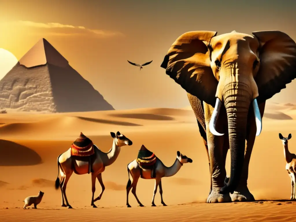 Explora el significado de animales sagrados en Egipto a través de esta imagen vintage de alta resolución para la introducción del artículo