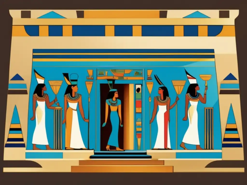 Sumérgete en la grandiosa Tumba de Nefertari, donde los murales detallados y los colores nostálgicos te transportan a la antigua vida egipcia