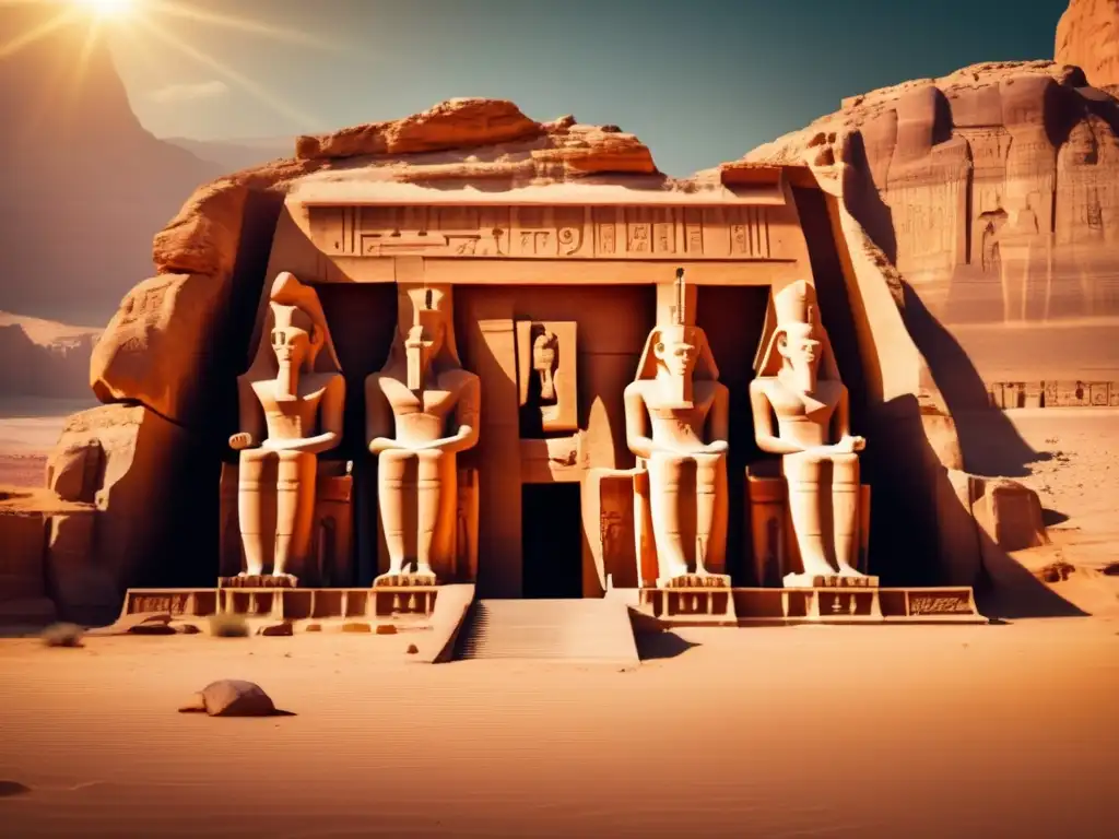 El Templo de Hathor en Timna, majestuoso y antiguo, destaca en el paisaje desértico