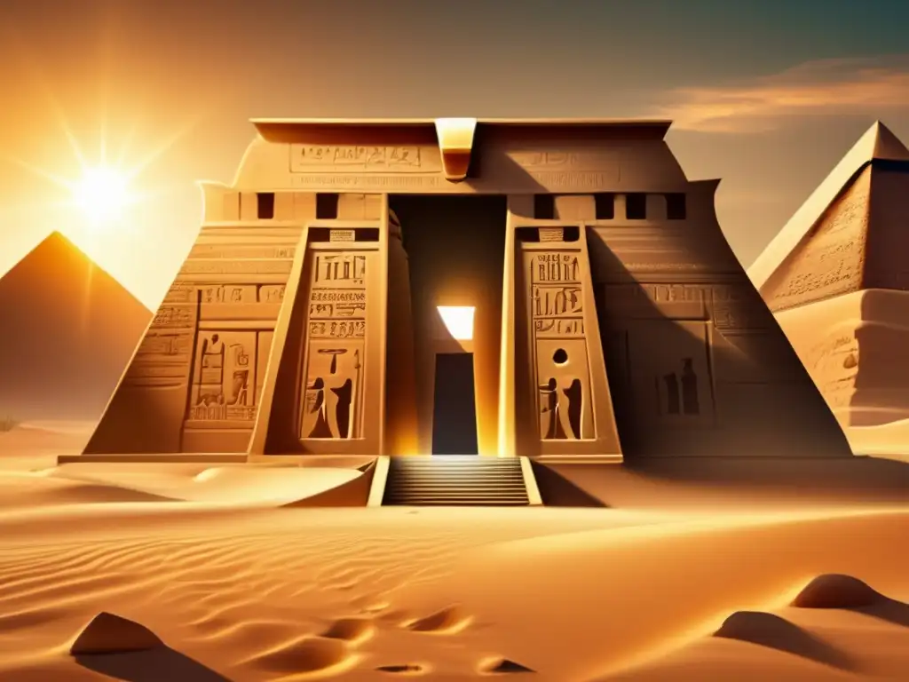 Templo solar misterioso del antiguo Egipto emerge en la arena dorada, revelando secretos ancestrales mientras arqueólogos desvelan sus tesoros