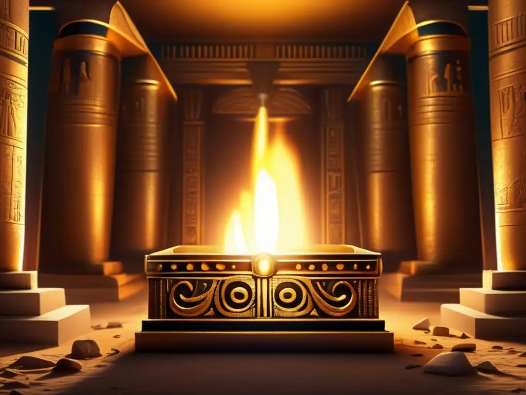 Descubre el tesoro perdido del Imperio Medio en una cámara egipcia antigua, llena de misterio y asombro, joyas y artefactos