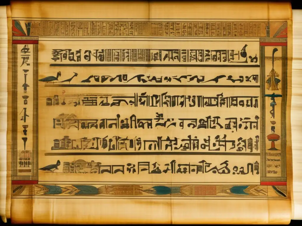 Tratado médico papiro Edwin Smith: antiguo y desgastado, revela escritos e ilustraciones en jeroglíficos