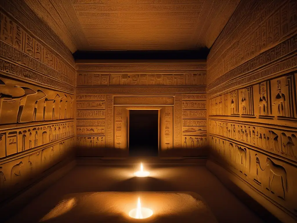 Una tumba egipcia antigua, llena de misterio y reverencia