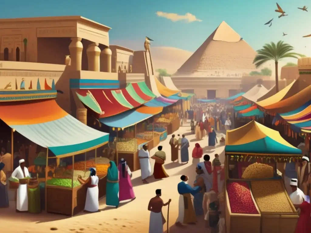 Una vibrante celebración en un bullicioso mercado egipcio durante fiestas y celebraciones en Egipto