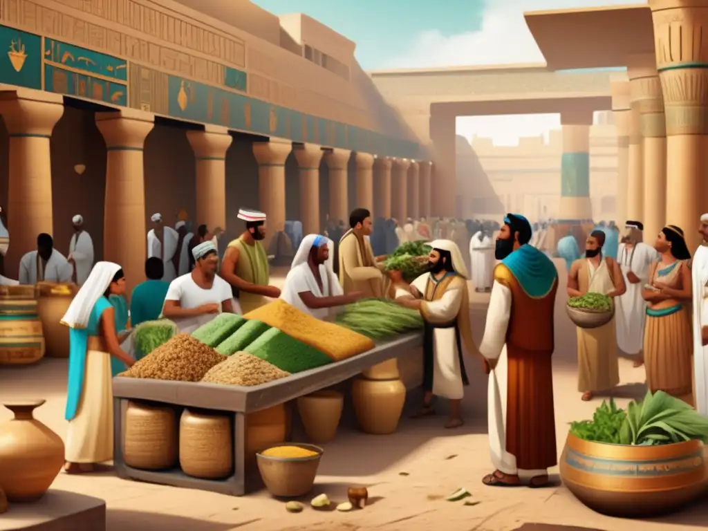 Vibrante escena en el antiguo Egipto durante el Imperio Medio