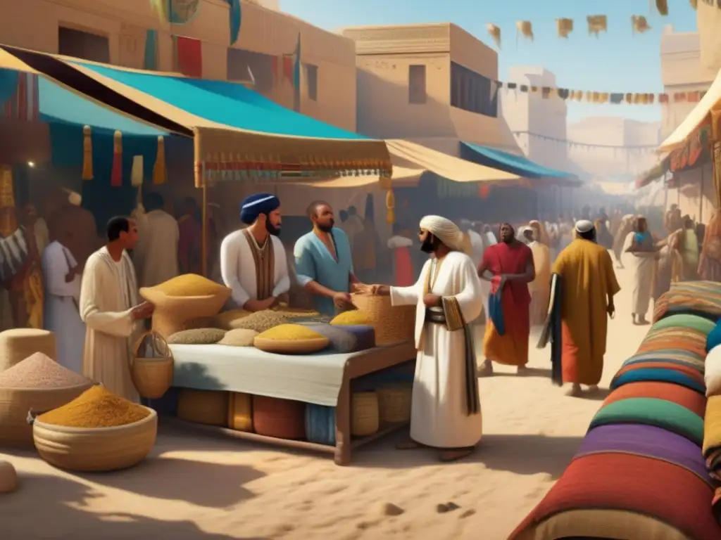 Vibrante mercado egipcio con vestimenta y clase social en Egipto