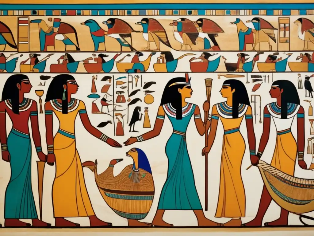 Un vibrante mural antiguo en Egipto muestra el papel de las mujeres en la época tardía