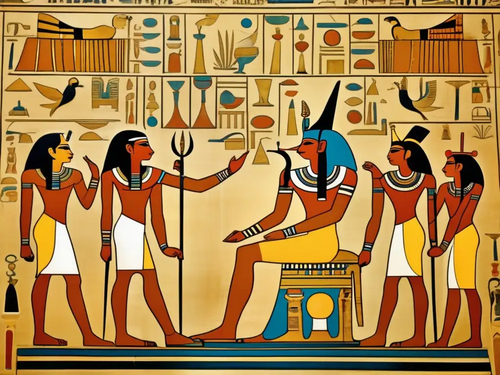 Un vibrante mural egipcio antiguo muestra la presencia del número de oro en el arte egipcio