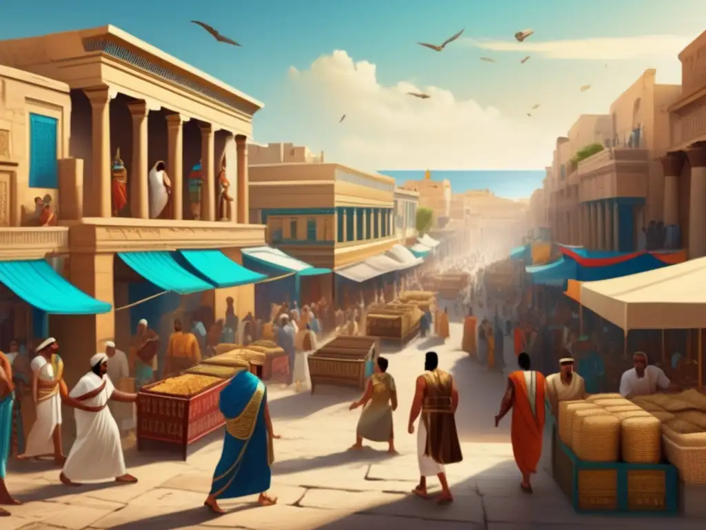 Un vibrante retrato de las calles de la antigua Alejandría en Egipto, durante la era ptolemaica
