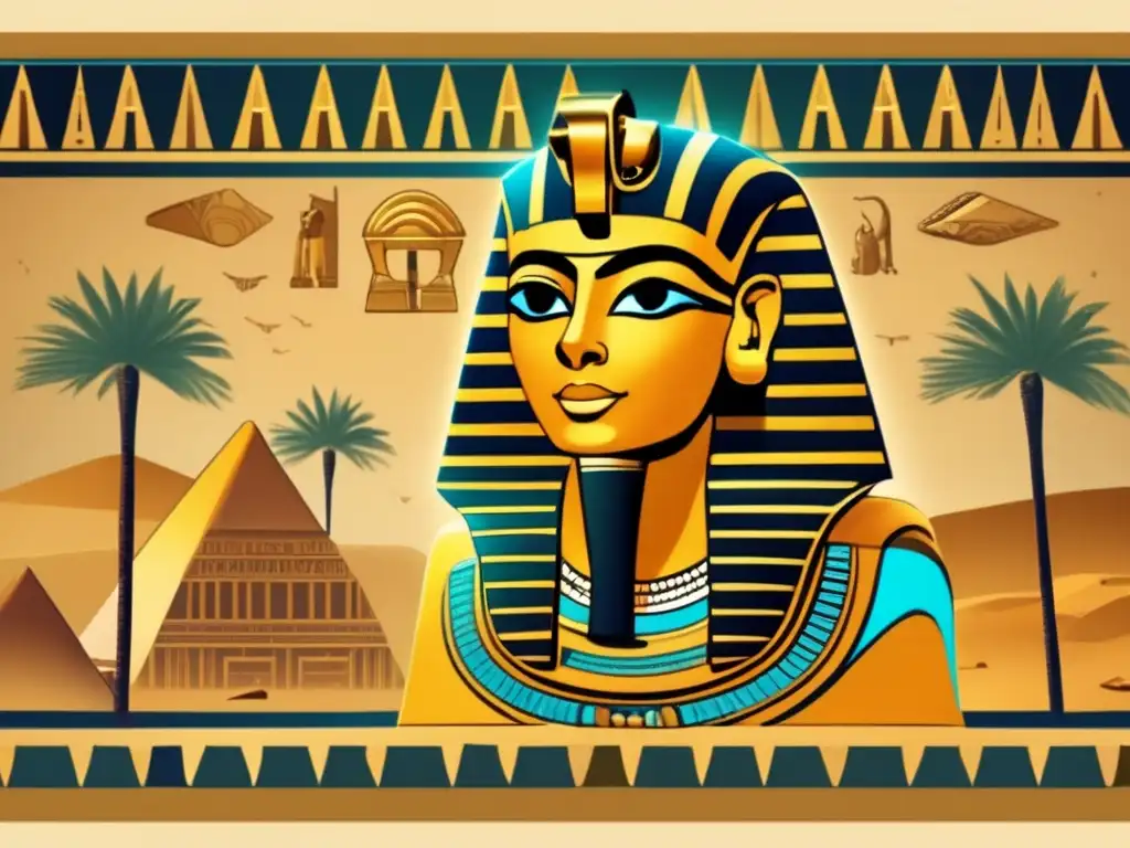 Videojuegos educativos de egiptología: Excavación minuciosa revela jeroglíficos y pinturas vívidas en un sitio arqueológico al atardecer